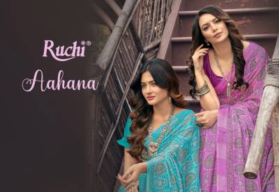 Aahana By Ruchi Fancy Chiffon Daily Wear Saree Collection